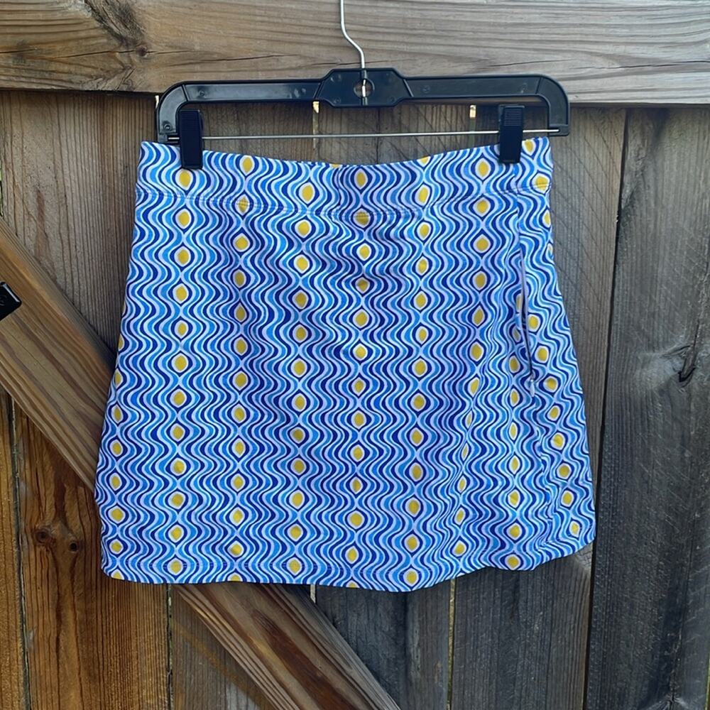 J. McLaughlin Briana Skort XS Blue Yellow - Picture 5 of 7